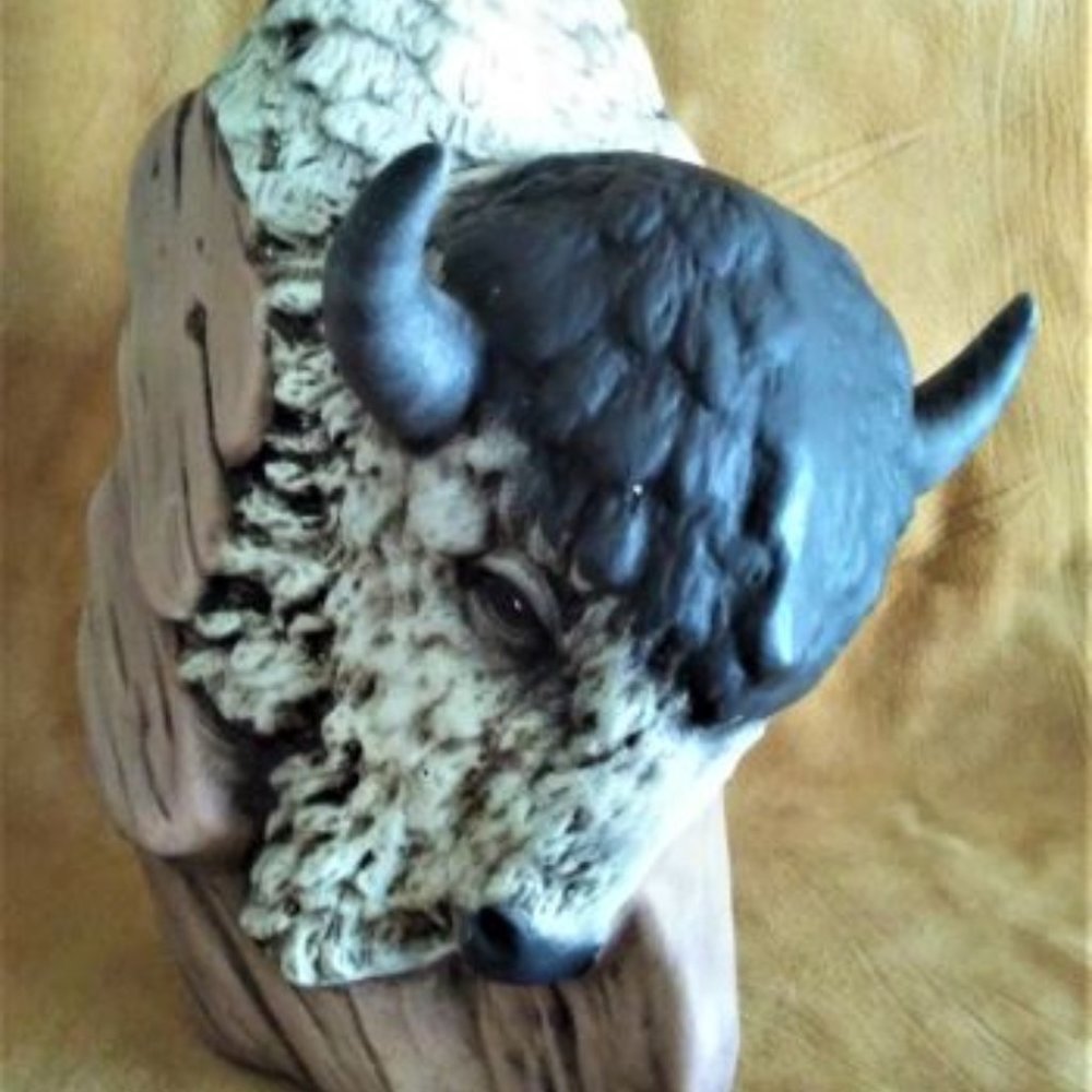 Vintage Buffalo Image Planter/Vase